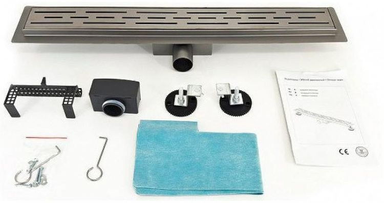 Душевой лоток Esbano Meta 80 M-RAIN-80GM ESTRMETRAIN80GM с решеткой Оружейная сталь Душевой лоток Esbano Meta 80 M-RAIN-80GM ESTRMETRAIN80GM с решеткой Оружейная сталь