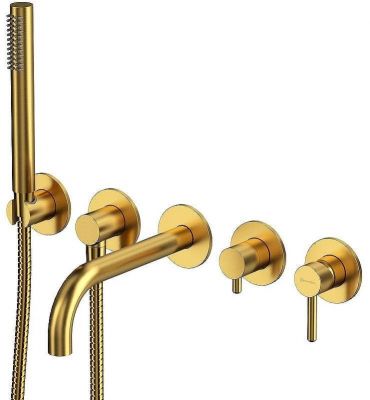 Смеситель для ванны Whitecross Y brushed gold Y1240GLB Брашированное золото