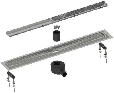 Душевой лоток Timo Drain System 80 DS230208/00 с решеткой Хром / под плитку