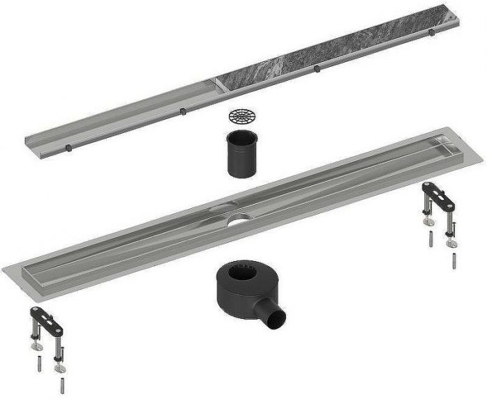Душевой лоток Timo Drain System 80 DS230208/00 с решеткой Хром / под плитку