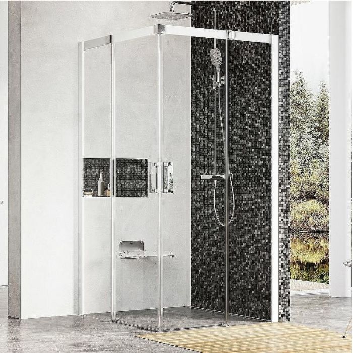 Душевой уголок Ravak Matrix MSRV4-100/100 100x100 1WVAAC00Z1 профиль Хром стекло Transparent