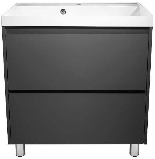 Тумба под раковину Stella Polar Борнео 80 SP-00001329 цвет Графит матовый