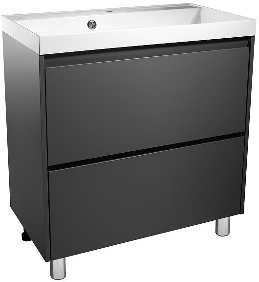 Тумба под раковину Stella Polar Борнео 80 SP-00001329 цвет Графит матовый