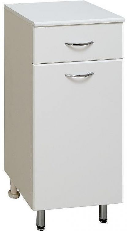 Тумба Runo Эконом 30 00000000112 с бельевой корзиной Белая