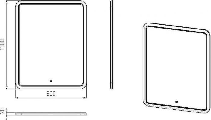 Комплект мебели для ванной STWORKI Монтре 80 432021 подвесной Белый