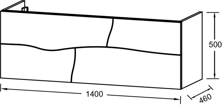 Тумба под раковину Jacob Delafon Sherwood, 140 см, push-to-open, 4 ящика, состаренный дуб, EB1835RU-P13 Тумба под раковину Jacob Delafon Sherwood, 140 см, push-to-open, 4 ящика, состаренный дуб, EB1835RU-P13