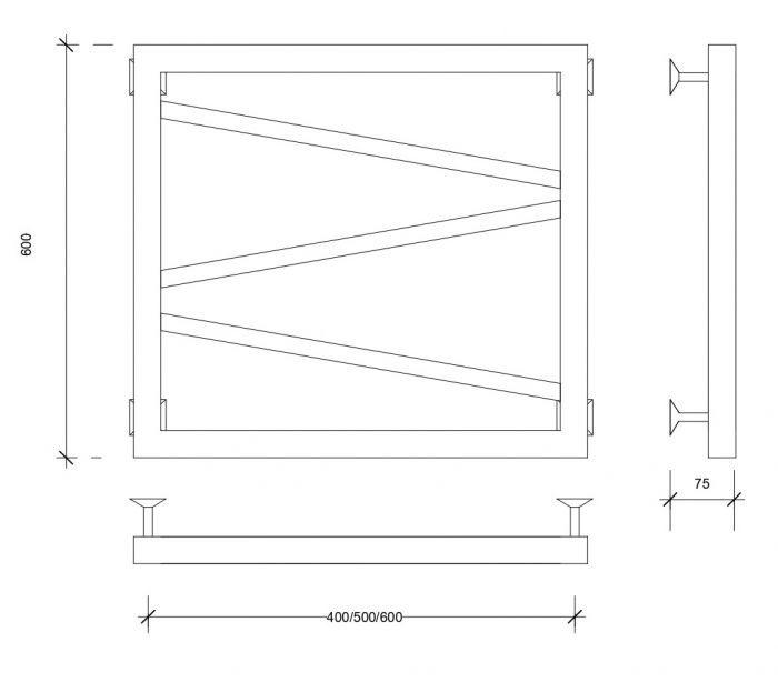 Полотенцесушитель водяной Secado Мирано 60x50 графит