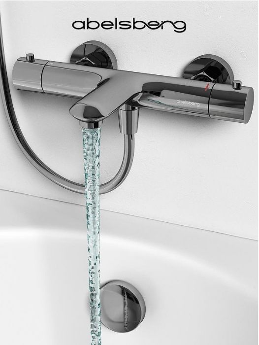 Смеситель для ванны Abelsberg Perfecta INF61101CH с термостатом цвет Глянцевый хром