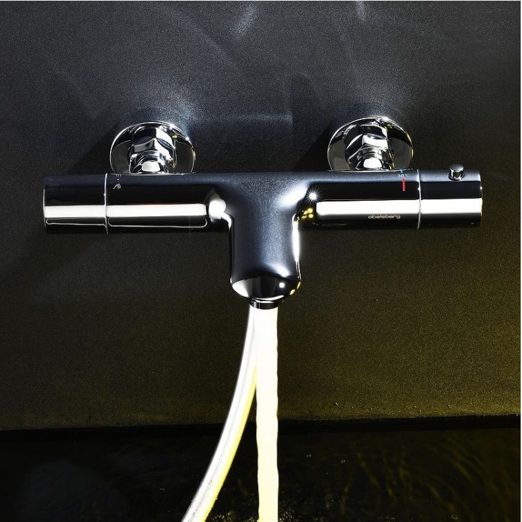 Смеситель для ванны Abelsberg Perfecta INF61101CH с термостатом цвет Глянцевый хром