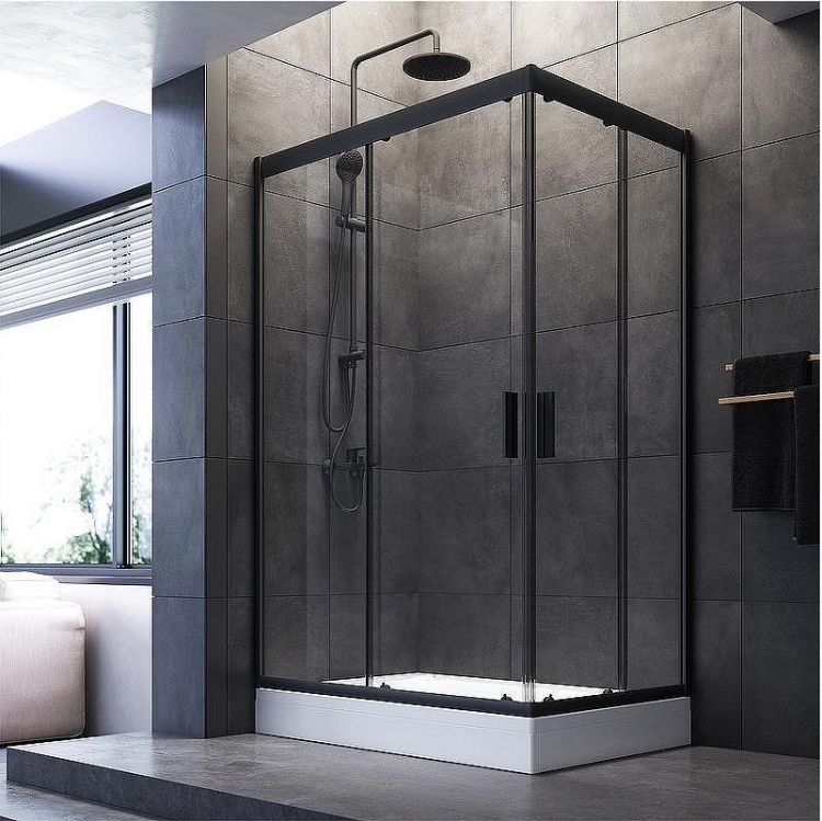 Душевой уголок AM.PM Gem 120х80 W90G-404-120280-BT профиль Черный матовый стекло прозрачное Душевой уголок AM.PM Gem 120х80 W90G-404-120280-BT профиль Черный матовый стекло прозрачное