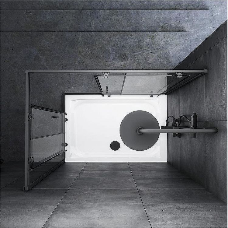 Душевой уголок AM.PM Gem 120х80 W90G-404-120280-BT профиль Черный матовый стекло прозрачное Душевой уголок AM.PM Gem 120х80 W90G-404-120280-BT профиль Черный матовый стекло прозрачное