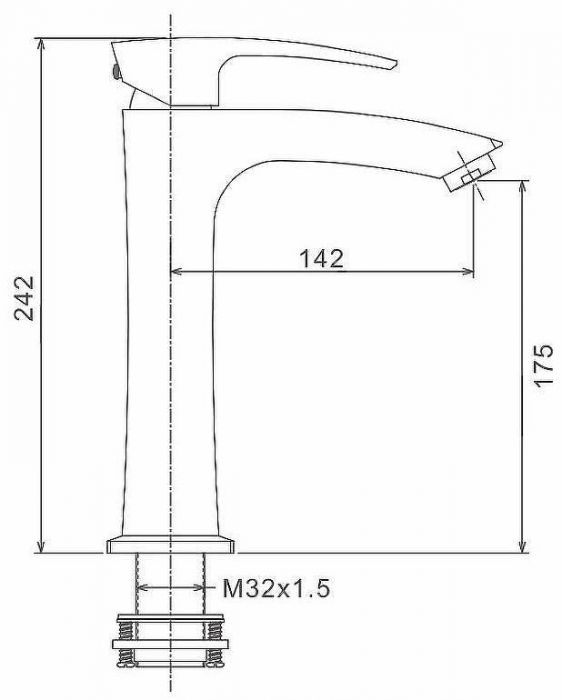 Смеситель для раковины Gappo G07 G1007-72 Хром