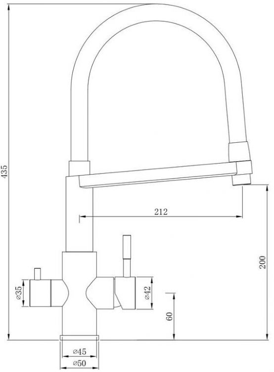 Смеситель для кухни Olive's Balear 13455BL Нержавеющая сталь Серый Смеситель для кухни Olive's Balear 13455BL Нержавеющая сталь Серый