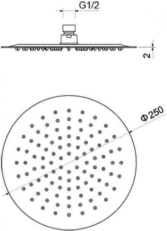 Верхний душ Aquatek AQ2073CR Хром