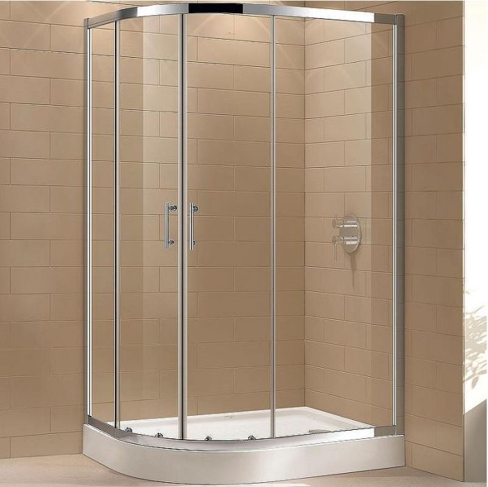 Душевой уголок Cezares Eco 120x100 ECO-O-RH-2-120/100-C-Cr профиль Хром стекло прозрачное
