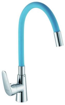 Смеситель для кухни D-Lin D155302-6 цвет  Хром  Синий