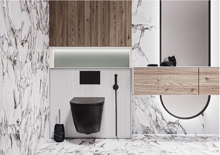 Унитаз Veconi Moro VMO-48TB подвесной цвет Черный матовый с сиденьем Микролифт Унитаз Veconi Moro VMO-48TB подвесной цвет Черный матовый с сиденьем Микролифт