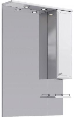 Зеркало со шкафом Aqwella Барселона 70 Ba.02.07 с подсветкой Белое
