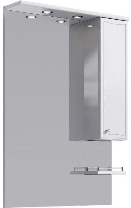 Зеркало со шкафом Aqwella Барселона 70 Ba.02.07 с подсветкой Белое