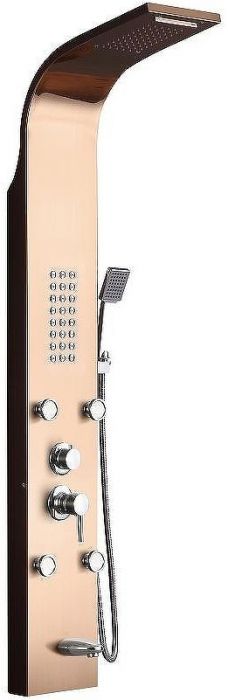 Душевая панель Ceruttispa Victoria RG CT9977 с гидромассажем Розовое золото