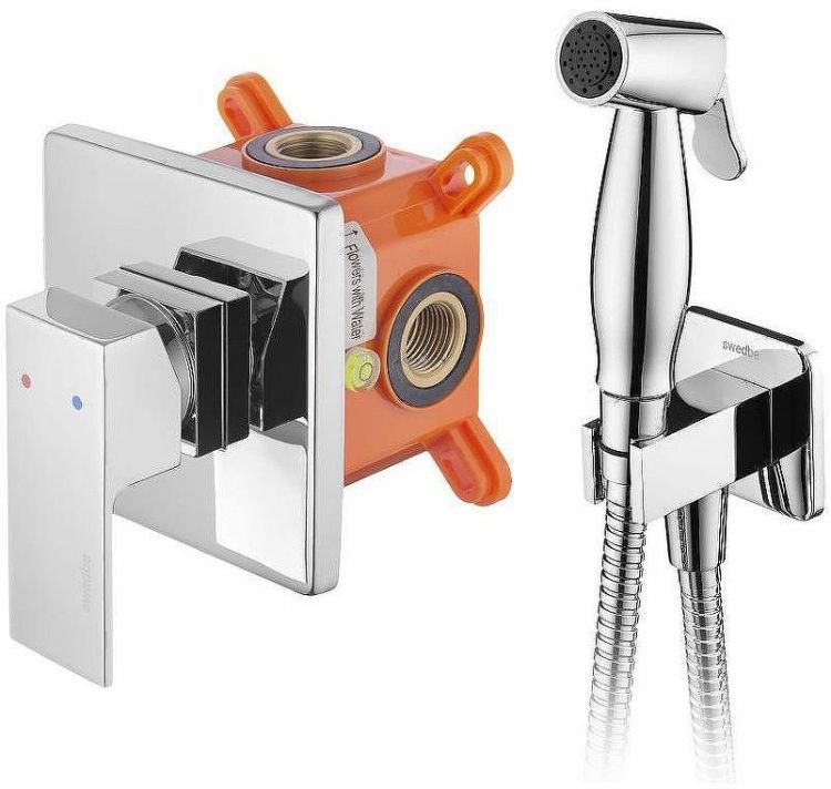 Гигиенический душ со смесителем Swedbe Platta 5527 Хром