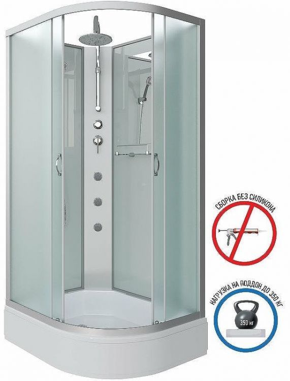 Душевая кабина Niagara Classic 110х80 L NG-33184-14LBKTG с гидромассажем