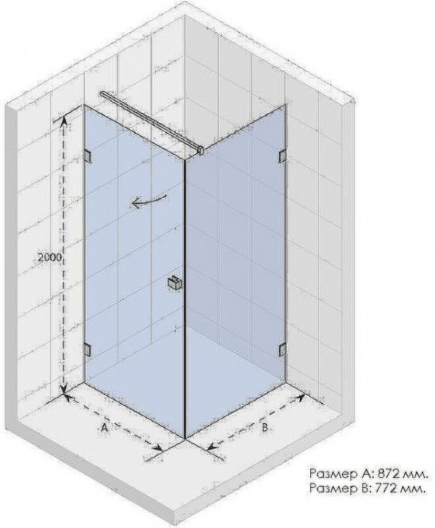 Душевой уголок Riho SZ Scandic NXT X201 87х77 P G001038120 (GX02031C2) профиль Хром стекло прозрачное