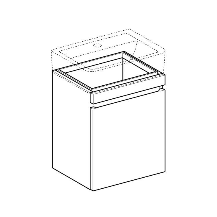 Тумба под раковину Geberit Renova Nr. 1 Plan , 48x40, светлый вяз [869552000]
