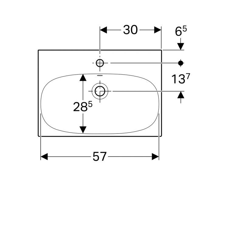 Раковина Geberit Acanto, 500.631.01.2