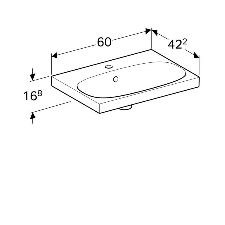 Раковина Geberit Acanto, 500.631.01.2