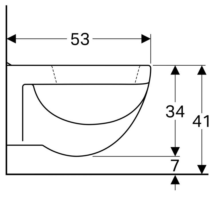 Унитаз подвесной Geberit Renova Nr.1 Plan, 202160000