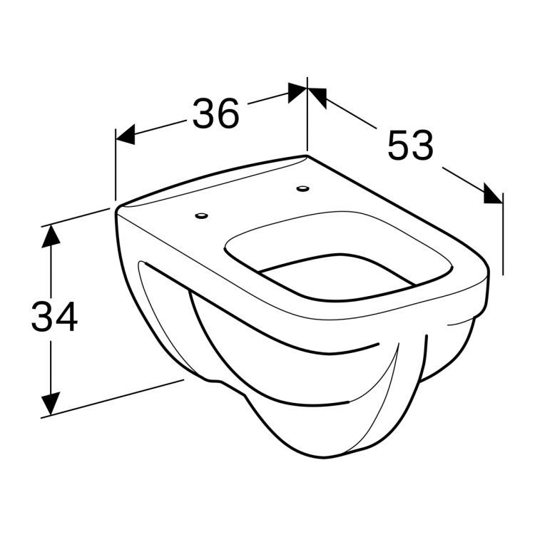 Унитаз подвесной Geberit Renova Nr.1 Plan, 202160000