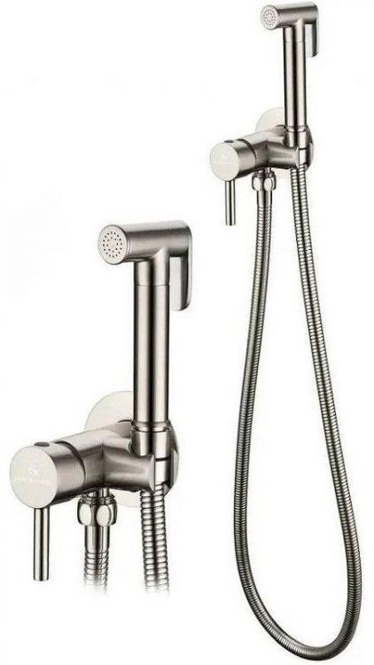 Гигиенический душ со смесителем Grocenberg GB001NK Никель Гигиенический душ со смесителем Grocenberg GB001NK Никель