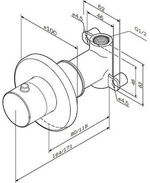 Вентиль запорный AM.PM F0800200 Хром