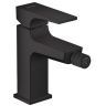 Hansgrohe Metropol Смеситель для биде на 1 отв, с донным клапаном, излив 129мм, цвет: черный матовый