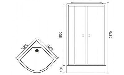 Душевая кабина Royal Bath RB 100HK7-WC-CH (белое/матовое)