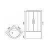 Душевая кабина Royal Bath RB 90BK3-WC-CH