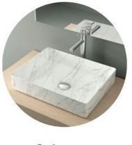 Раковина-чаша Nofer Qtro47 23583 цвет Белый мрамор