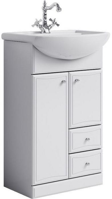 Тумба под раковину Aqwella Барселона 55 Ba.01.05/2 Белая