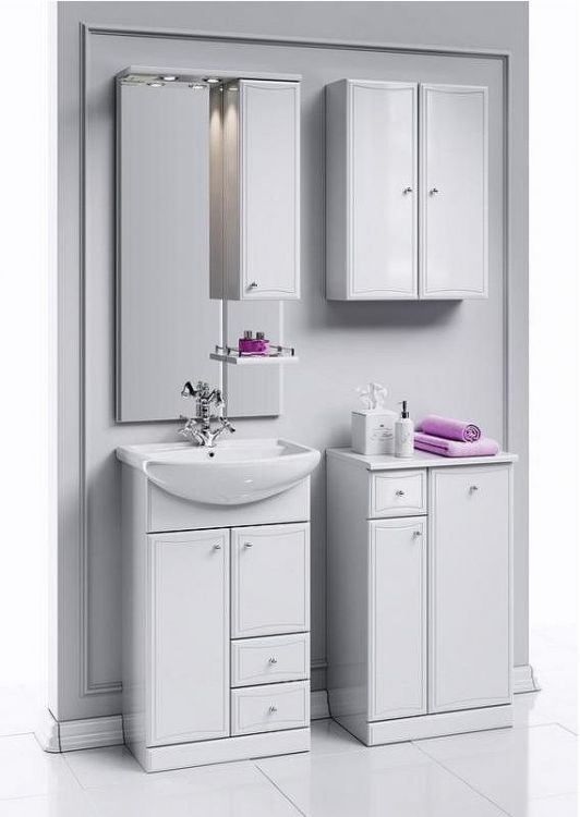 Тумба под раковину Aqwella Барселона 55 Ba.01.05/2 Белая