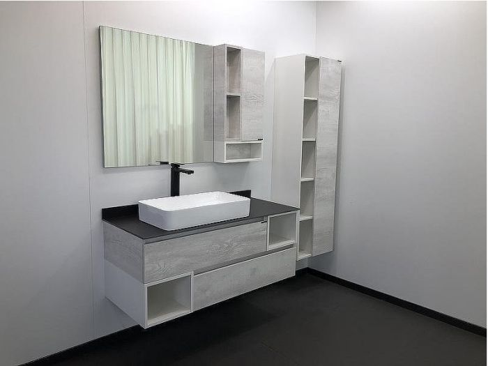 Зеркало со шкафом Comforty Прага 120 00004136262 Дуб белый