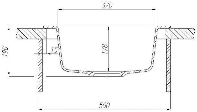 Кухонная мойка Aquaton Иверия 48 1A711032IV220 Песочная