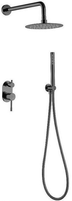 Душевая система Boheme Uno 464-SGM Оружейная сталь глянцевая