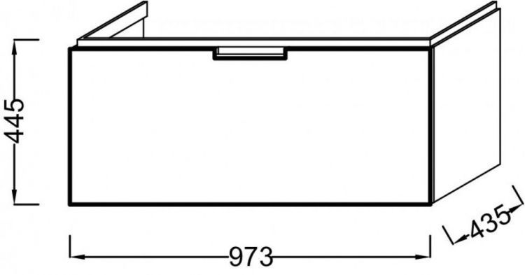 Тумба под раковину Jacob Delafon Reve 100 см EB1132-R-274, черный