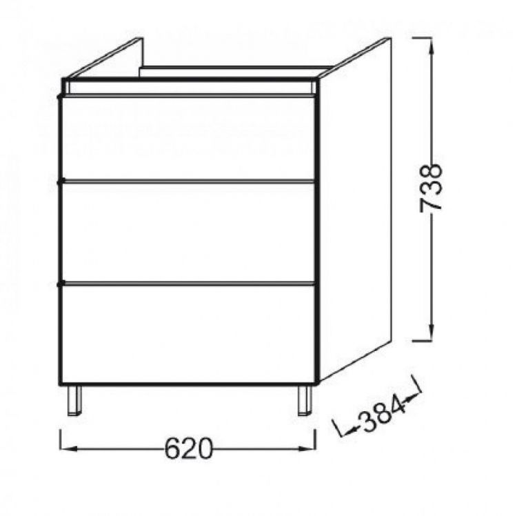 Тумба под раковину Jacob Delafon Odeon Up 60 см EB991G-E10 Квебекский дуб
