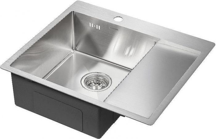 Кухонная мойка Paulmark Kroner 59F PM225951-BSL Брашированная сталь