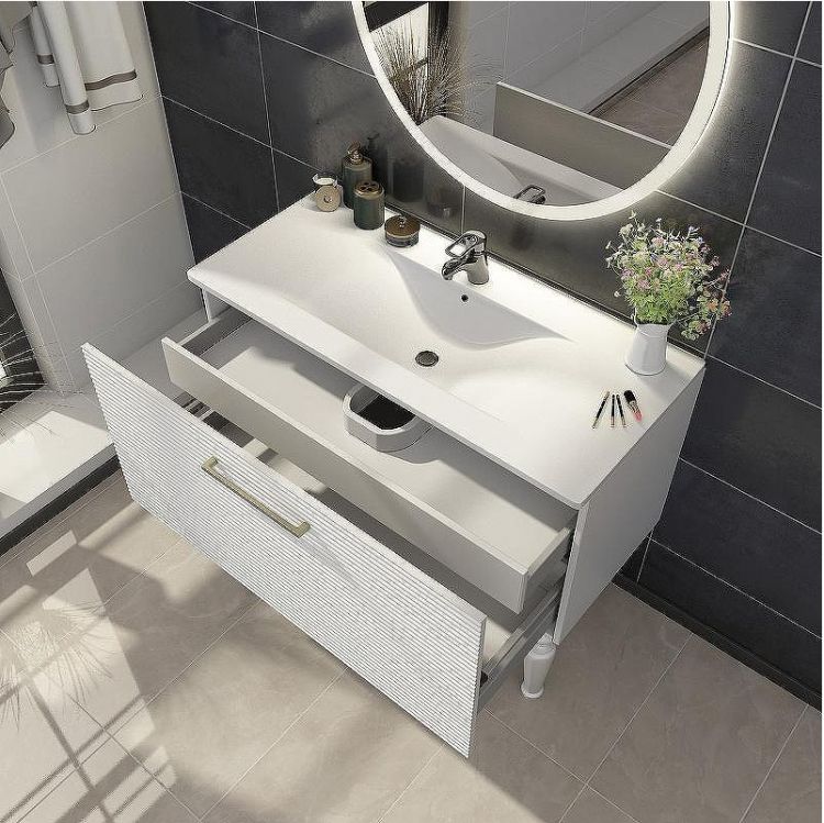 Тумба с раковиной SanVit Эмми 90 kemmy0903d Белая матовая