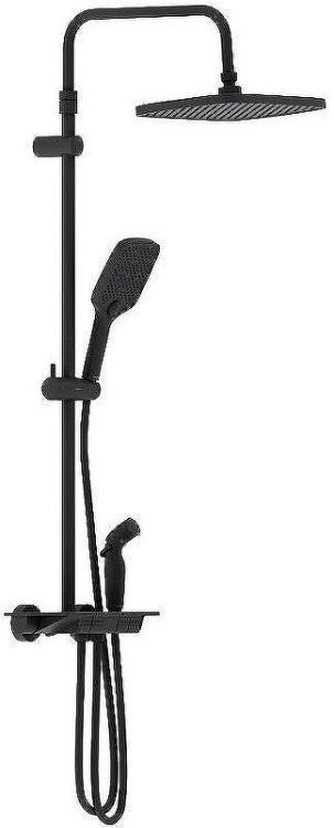 Душевая система Damixa Gala 953770300 с термостатом Черная матовая Душевая система Damixa Gala 953770300 с термостатом Черная матовая