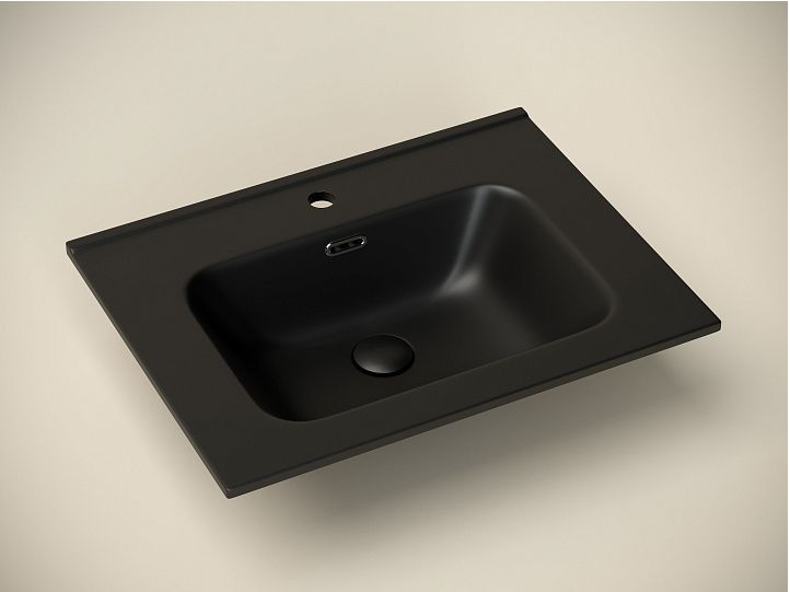 Умывальник CERAMICANOVA Element накладной прямоугольный (цвет Черный Матовый) CN7001MB