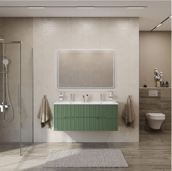 Тумба под раковину Cezares Duet-N 120 DUET-N-1200-4C-SO-2-PS-P подвесная Фисташковый Софт